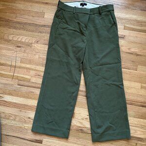J Crew Green Work Trousers - Size 8 Petite